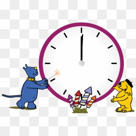 Clipart Clock New Year - Icono Reloj Fondo Blanco, HD Png Download - new year clock png