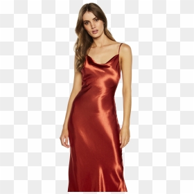 Estelle Drape Maxi Dress In Colour Barn Red - Bardot Estelle Drape Dress, HD Png Download - red dress png