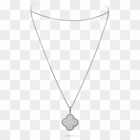 Magic Alhambra Long Necklace, 1 Motif, - Locket, HD Png Download - diamond chain png