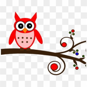 Red Clipart Owls - Parents And Baby Owl Clip Art, HD Png Download - owls png