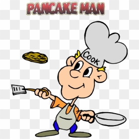 Pancake Man Recipe Pack - Pancake Cooking Clipart, HD Png Download - recipe png