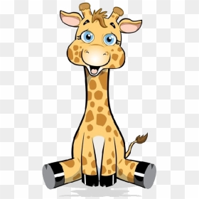 Cute Baby Giraffe Cartoon Images - Baby Giraffe Cartoon Drawing, HD Png Download - giraffe clipart png