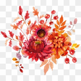 Helen Ashley Free, Flowers, Watercolor, - Orange Watercolor Flowers Png, Transparent Png - free watercolor png