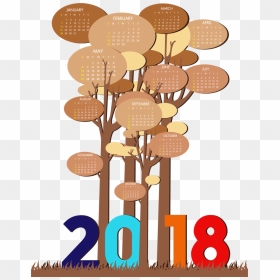 2018 Png Calendar Template, Transparent Png - calendar template png