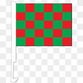/clip On Car Flag Checkered Green Red Cp418 - Flag, HD Png Download - green flag png