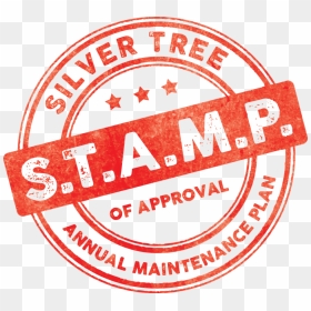 Silver Tree Stamp Of Approval Annual Maintenance - Circle, HD Png Download - stamp of approval png