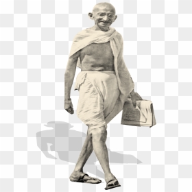 Mahatma Gandhi Full Standing , Png Download - Swachh Bharat Abhiyan No Quotes, Transparent Png - gandhi png