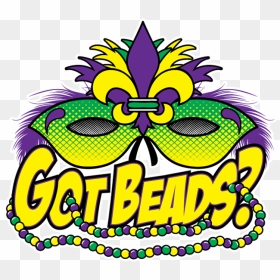Mardi Orleans In Gras Invitation Wedding Bead Clipart - Fat Tuesday Png, Transparent Png - mardi gras border png