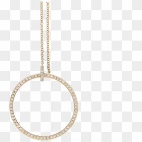 Eclipse 14ct Yellow Gold Diamond Large Circular Necklace - Clean & Safe Portugal, HD Png Download - diamond chain png