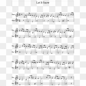 Let It Snow Bassline Score - Billie Eilish When The Party's Over Piano Sheet Music, HD Png Download - let it snow png