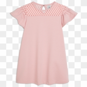 Dress With Lace Pink - Blouse, HD Png Download - pink lace png