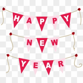 Happy New Year Garland Clipart - ハッピー ニュー イヤー 素材, HD Png Download - garland border png