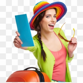 Happy Girl Png File - Female Tourist Png, Transparent Png - teenage girl png