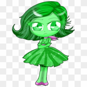 Chibi Disgust By Danielle Chan-d9g4uu0 - Drawing, HD Png Download - inside out disgust png