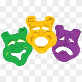 Mardi Gras Colors Mask Clip Art - Mardi Gras Clipart Png, Transparent Png - mardi gras border png