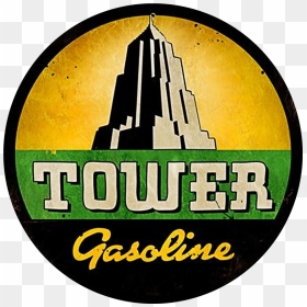 Tower Gasoline Vintage Sign - Gasoline, HD Png Download - vintage sign png