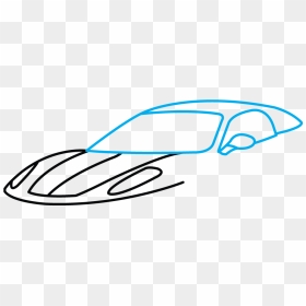 Transparent Fast Car Png - Draw A Ferrari Car, Png Download - step png