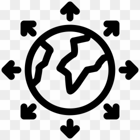 World Globe Surrounded By Arrows Circle Svg Png Icon - Circle Surrounded By Arrows, Transparent Png - circle arrows png
