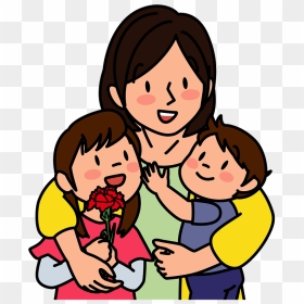 Mothers Day Children Clipart - Mom And Children Clipart, HD Png Download - children clipart png