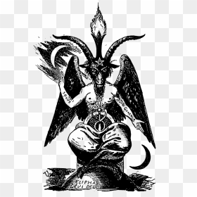 Collection Of Free Satan Drawing - Baphomet Eliphas Levi, HD Png Download - satanic cross png