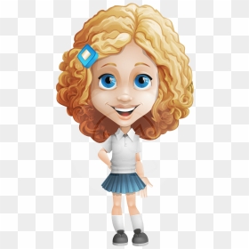 Cartoon Characters Curly Woman, HD Png Download - blonde girl png