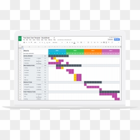 Transparent Sales Graph Clipart - Monthly Gantt Diagram Excel, HD Png Download - calendar template png