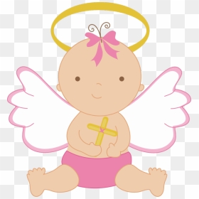 Baby Angel Clipart - Baby Baptism Clipart Baptism Symbols, HD Png Download - baby angel png