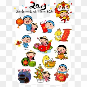 Vietnam Clipart Tet - Happy New Year Stickers Free Download, HD Png Download - new sticker png