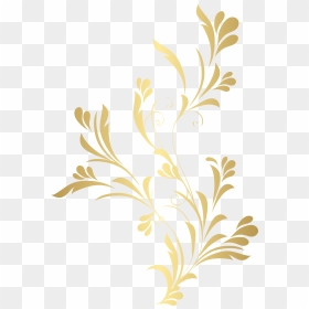 Floral Gold Element Png Clip Art - Gold Flower Transparent Background, Png Download - element png