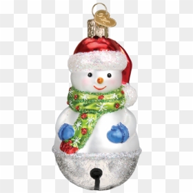 Jingle Bell Snowman Christmas Ornament - Snowman Ornament Png, Transparent Png - jingle bell png