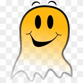 Ghost Smiley Clip Arts - Smiley Fantôme, HD Png Download - ghost face png