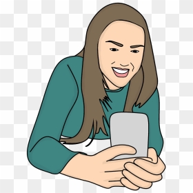 Chatting On Phone Png, Transparent Png - texting png
