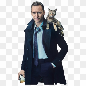 Discover The Coolest - Tom Hiddleston With Cat, HD Png Download - tom hiddleston png