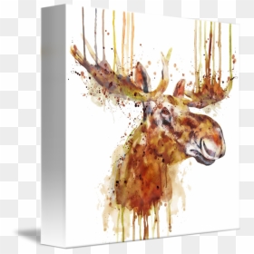 Moose Head Painting, HD Png Download - moose head png