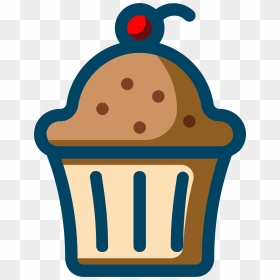 Have A Cupcake By - Vector Line Art Blueberry Muffin, HD Png Download - cupcake vector png