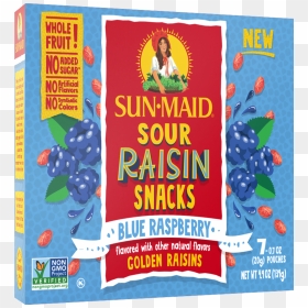 Blue Raspberry Sours Box - Sun Maid Sour Raisin Snacks, HD Png Download - raisins png