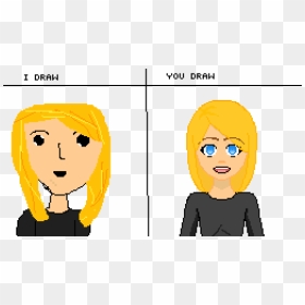 Draw A Kawaii Blonde Girl, HD Png Download - blonde girl png