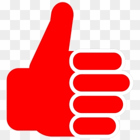 Red Thumbs Up Png, Transparent Png - thumbs up clipart png