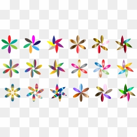 Simple Colorful Flowers Clip Arts - Clip Art, HD Png Download - colorful flowers png