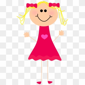 Blonde Stick Figure Girl Clipart , Png Download - Blond Stick Figure Girl, Transparent Png - blonde girl png