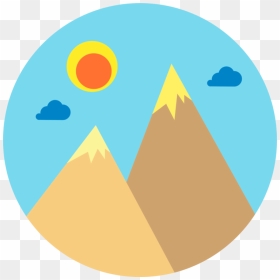 Mountain Range Computer Icons Mission Peak - Mountain Peak Icon Yellow, HD Png Download - mountain peak png