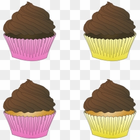 Chocolate Cupcake Cartoon Free, HD Png Download - cupcake vector png