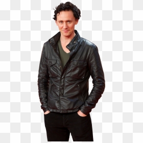 Tom Hiddleston Leather Jacket, HD Png Download - tom hiddleston png