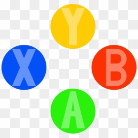 Xbox Controller Light Buttons Clip Art - Xbox Controller Buttons Colors, HD Png Download - playstation buttons png