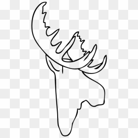 Whitefauxtaxidermy Moose Head Fully Assembled Instructions - Line Art, HD Png Download - moose head png