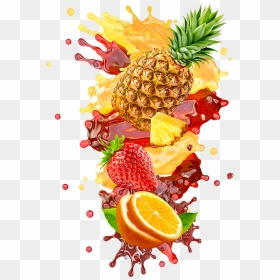 Pineapple, HD Png Download - fruit splash png