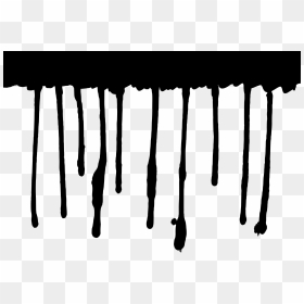 Black Paint Drip Png, Transparent Png - paint spill png