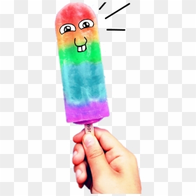 Transparent Paleta Clipart - Rainbow Popsicle Transparent, HD Png Download - hielo png