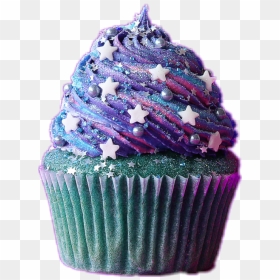 Vector Freeuse Stock Purple Cupcakes Clipart - Galaxy Cupcake Png, Transparent Png - cupcake vector png