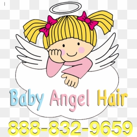 Baby Angel Hair Head Lice Treatment Services & Head - Cartoon, HD Png Download - baby angel png